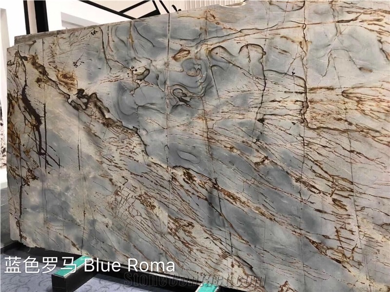Luxury Natural Blue Roma Quartzite Slabs & Tiles