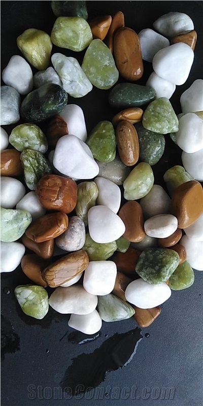 Mix Color Polished Pebble Stone Colorful Pebbles
