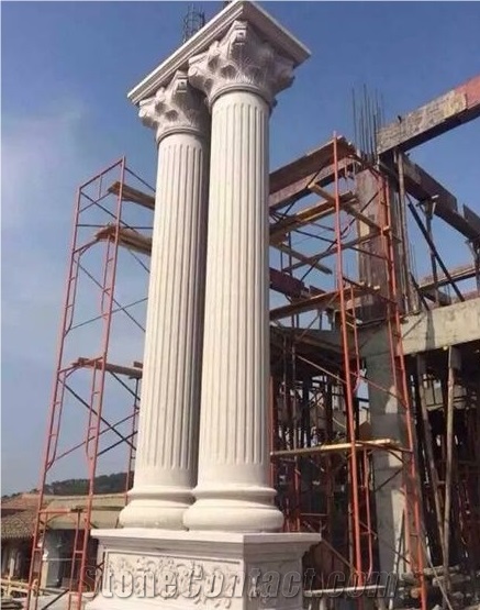 Moca Creme Limestone Porch Column Pillar Entrance