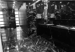 Nero Fantasy, China Black Marble Flooring Tiles