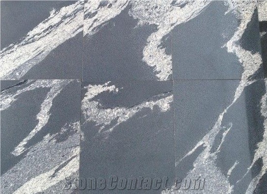 Nero Fantasy, China Black Marble Flooring Tiles