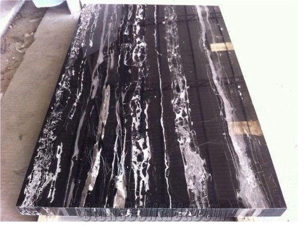 Silver Dragon Marble Black Walling Flooring Tile