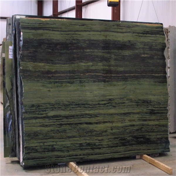 Verde Bamboo Granite Slabs & Tiles, Brazil Green