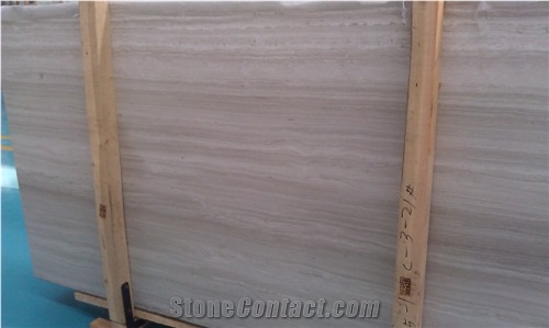 White Wooden Vein Marble Serpeggiante Floor Tile