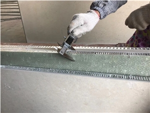 Beige Limestone Stone Honeycomb Aluminum Panel