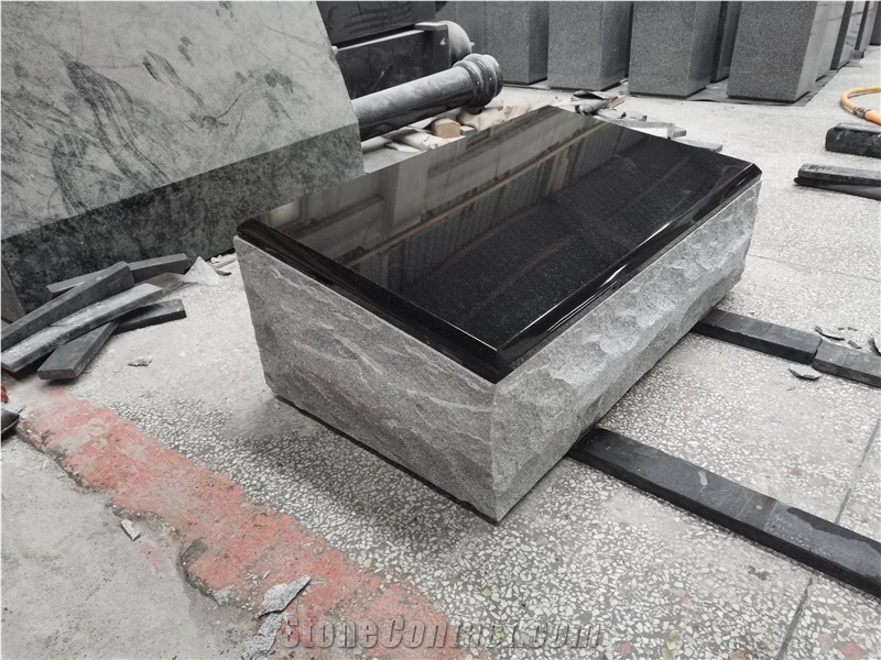 Cremation Bevel Marker G633+Shanxi Black