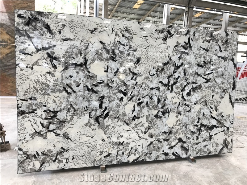 Swiss Alps Granite Slabs, Brazil White Granite