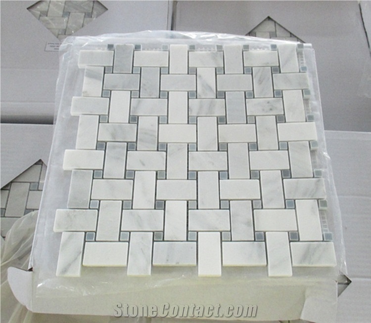 Bathroom Mosaic Polished Hexagon White Mosaic