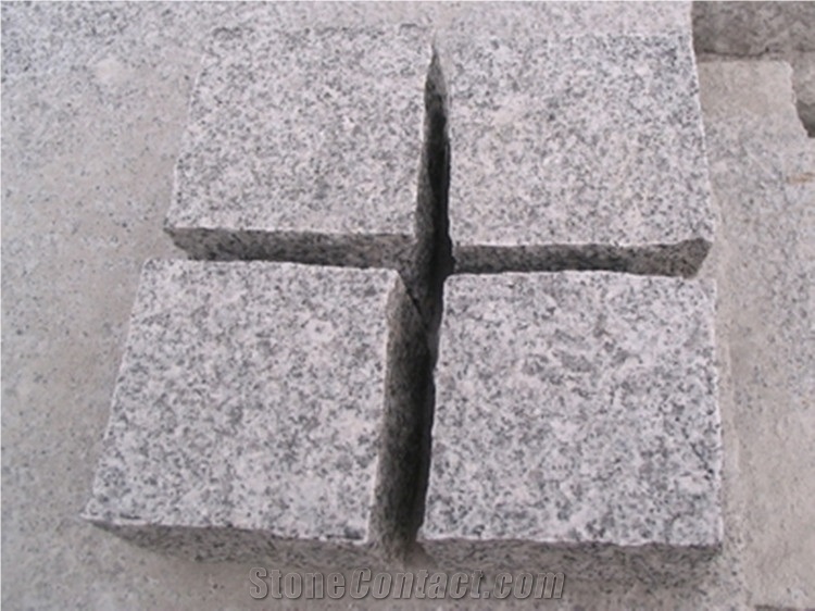 China Light Grey G603 Granite Cube Pave Stone