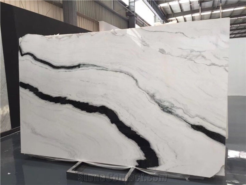 China Panda White Marble Slab Flooring Tile