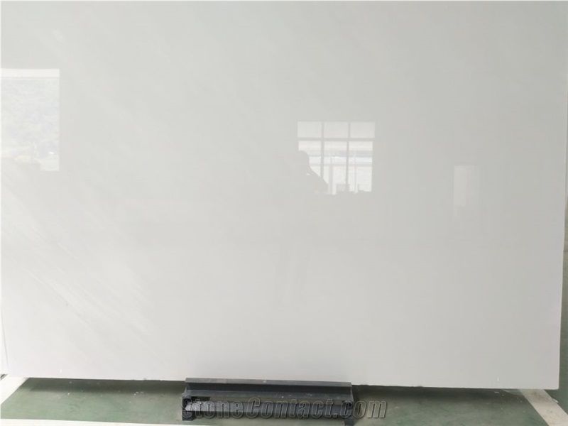 China Pure White Marble Big Slab Flooring Tile