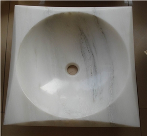 Guangxi White Marble Wash Basin/Sink
