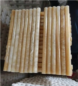 Honey Onyx Pencil Bullnose Moldings