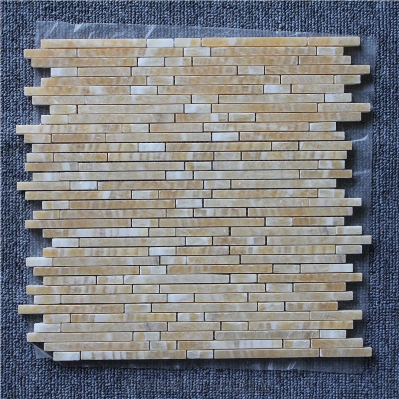 Linear Strip Marble Mosaic for Kitchen Backsplash