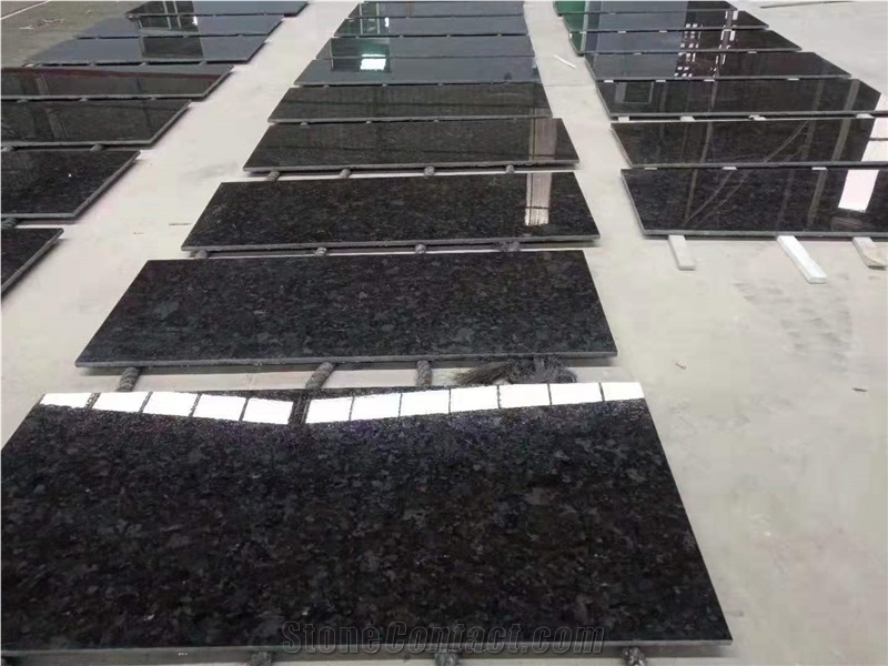 Polished Angola Black Granite Slab Flooring Tile