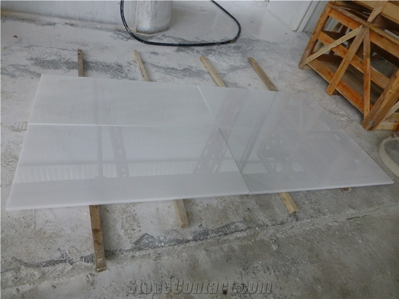 Pure White Marble Slab for Flooring Wall Tile