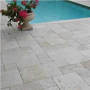Silver Travertine French Pattern for Pool Pavers
