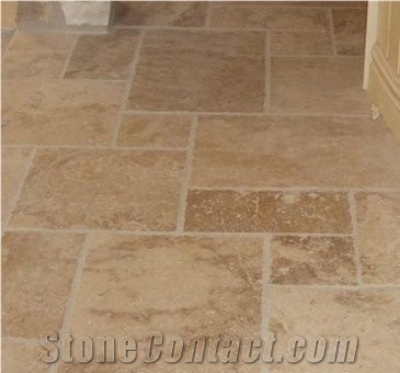 Silver Travertine French Pattern for Pool Pavers