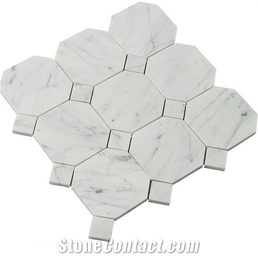 White Marble Mosaic Waterjet Mosaic
