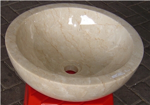 Cream Marble Sinks /Nusa Beige Marble Wash Basins