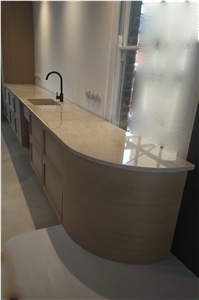Pure White Solid Surface Kitchen Counters