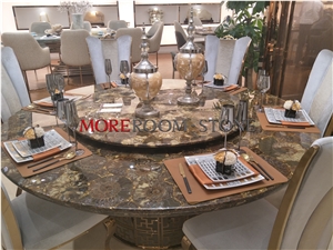 Nautilus Fossil Stone Furniture Royal Dining Table