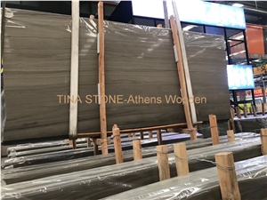 Athens Wooden Marble Tiles Slabs