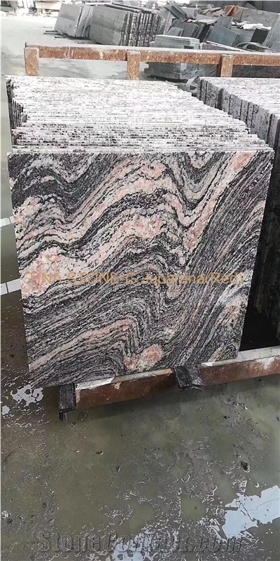 China Juparana Red Background Granite Tiles Slabs