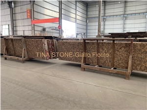 Giallo Fiorito Granite Tiles Slabs Floor Covering