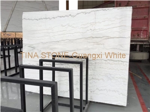 Guangxi White Marble Tiles Slabs Floor Covering