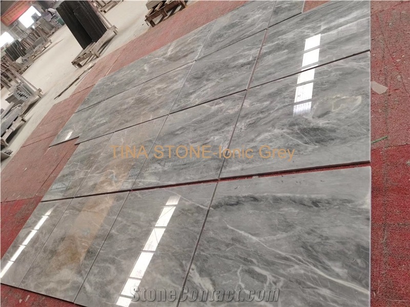Ionic Grey Marble Tiles Slabs