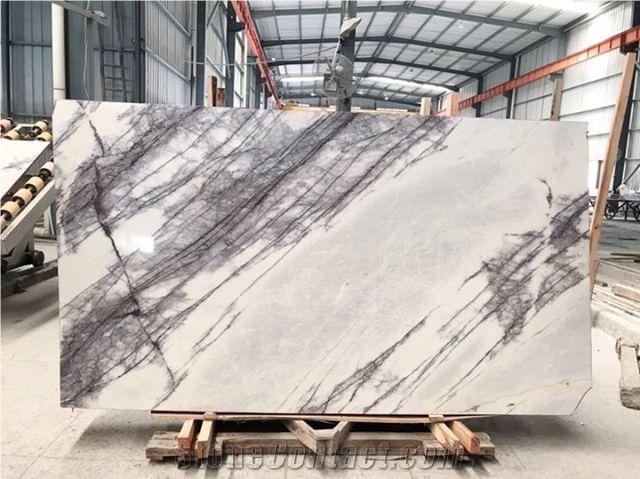 Lilac White Marble Tiles Slabs Building Covering