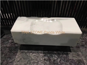 Panda White Marble Stone Chair