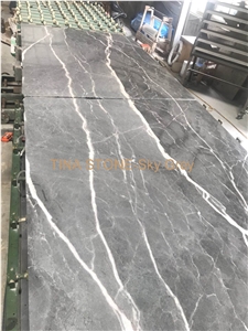 Sky Grey Marble Tiles Slabs