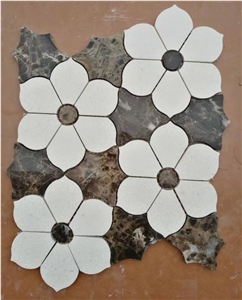 White Mosaic,Natural Marble Mosaic,Pattern Mosaic