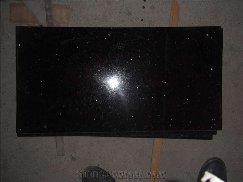 Black Galaxy Polished Honed Floor Tiles