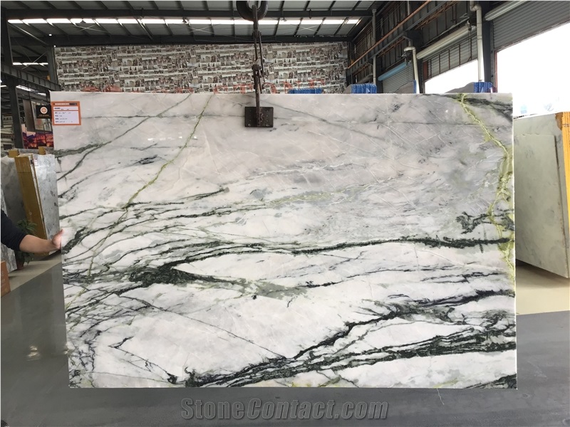 Calacatta Verde Bianco Marble Interior Decoration