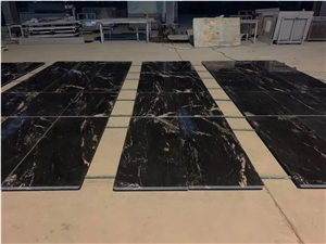 Jet Mist River Black Granite Polished Slab Tile