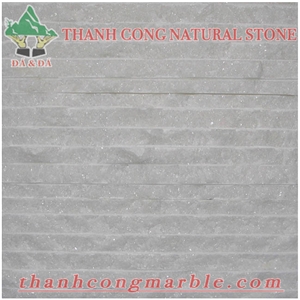 Crystal White Chiseled Marble Wall Cladding Tiles