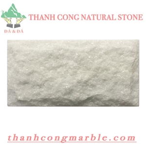 Pure White Marble Wall Cladding Split Stone