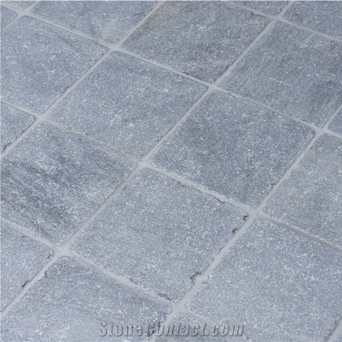 Vietnam Blue Stone Grooved Paving Tiles