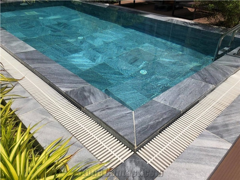 Vietnam Bluestone Sandblasted Pool Paver Tile