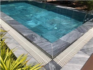 Vietnam Bluestone Sandblasted Pool Paver Tile