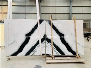 Black and White Marble Flooring Tiles Panda White