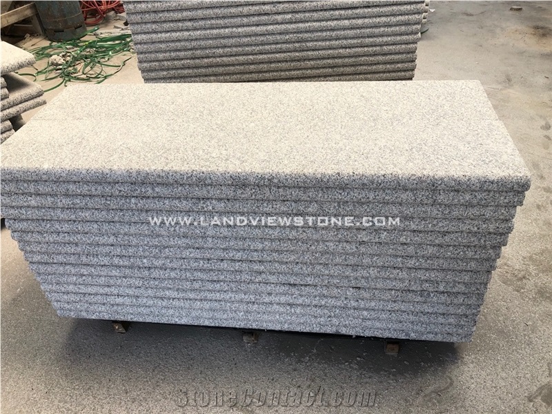 Bullnose Light Grey Outdoor Floor Stone Steps
