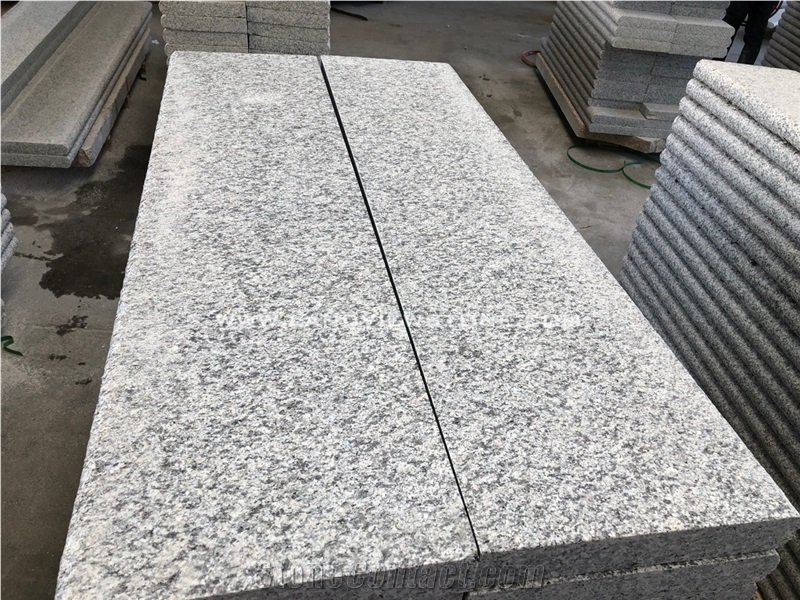 Cheap Outdoor Grey Granite Stone Flamed Steps
