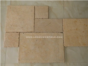 Cream Limestone French Pattern Floor Design Tiles