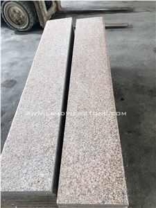 Outdoor Deck Stone Step Design Beige Granite Stair