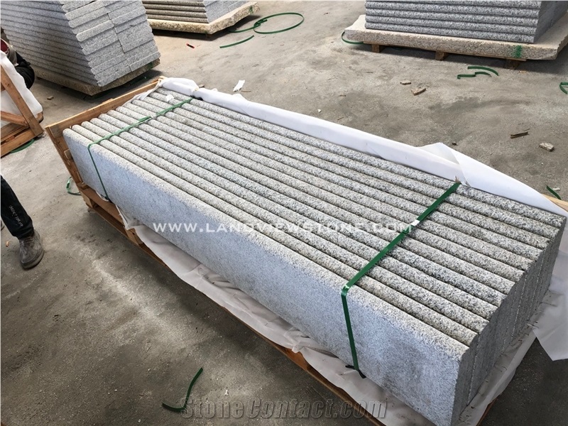 Padang White Barry White Granite Stone Steps Deck
