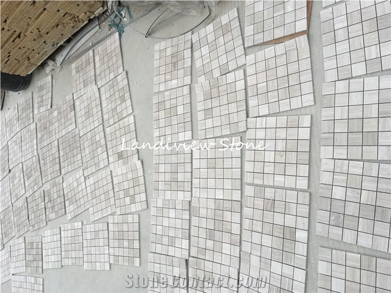 Silk Georgette Beige Mosaic Wall Art Flooring